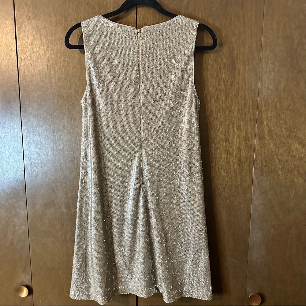Betsey Johnson Women’s Sequin Metallic Holiday Cocktail Lined Party Dress Sz 6 - Picture 6 of 13